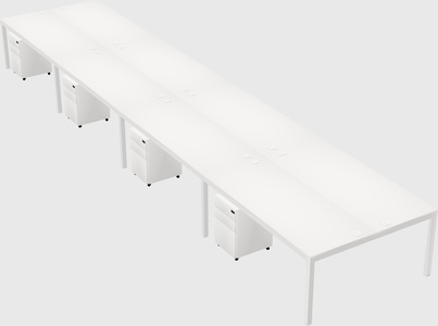 Shared rectangular desk