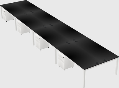 Shared rectangular desk