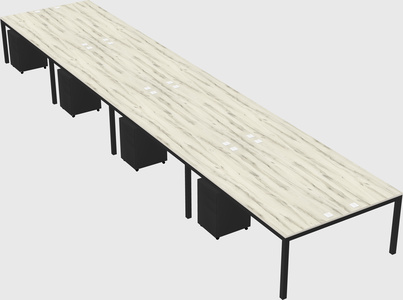 Shared rectangular desk
