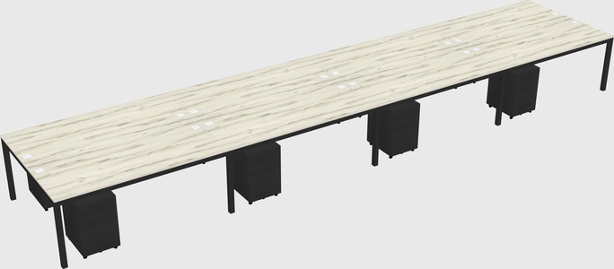 Shared rectangular desk