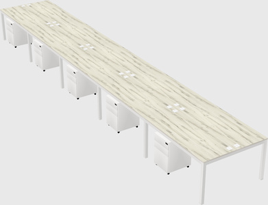 Shared rectangular desk