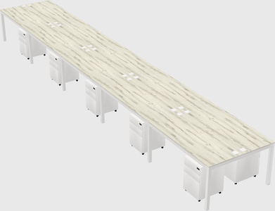 Shared rectangular desk