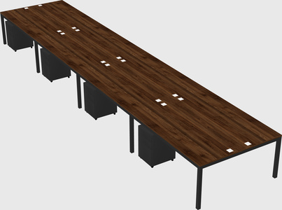 Shared rectangular desk