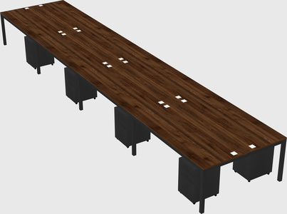 Shared rectangular desk