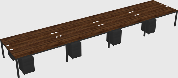 Shared rectangular desk