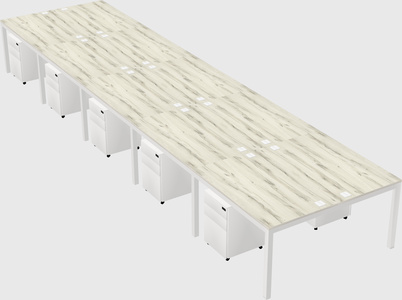 Shared rectangular desk