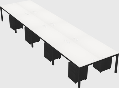 Shared rectangular desk