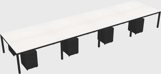 Shared rectangular desk