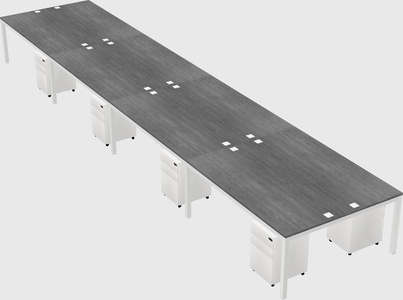 Shared rectangular desk