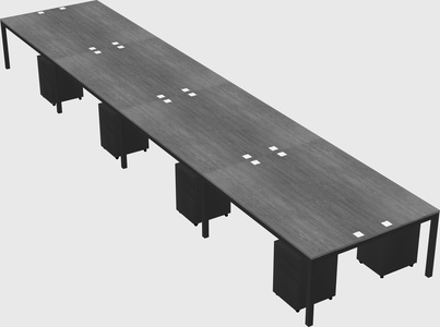 Shared rectangular desk