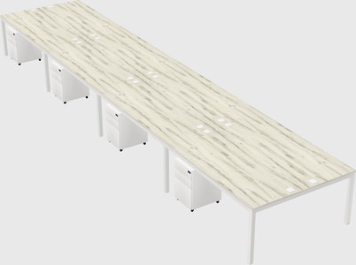 Shared rectangular desk