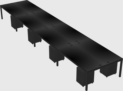 Shared rectangular desk