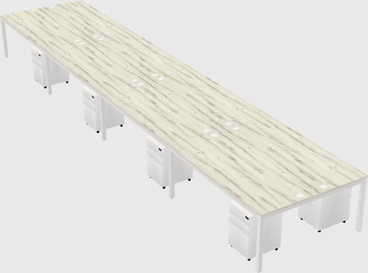 Shared rectangular desk