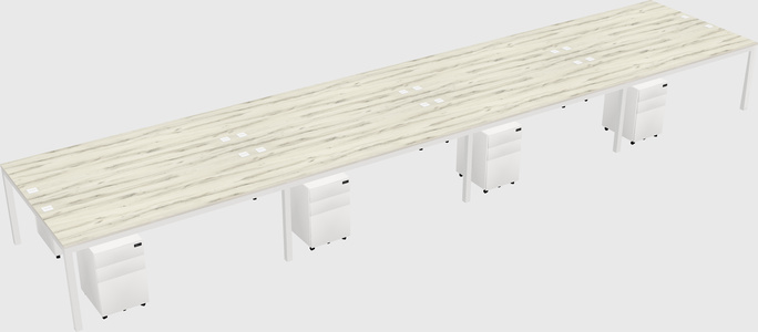 Shared rectangular desk