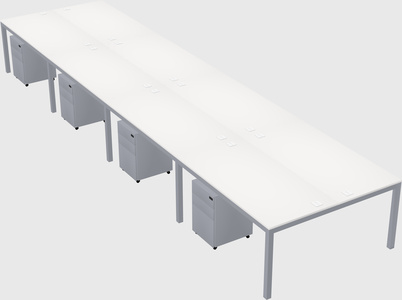 Shared rectangular desk