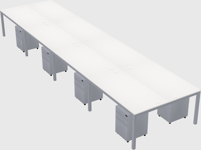 Shared rectangular desk