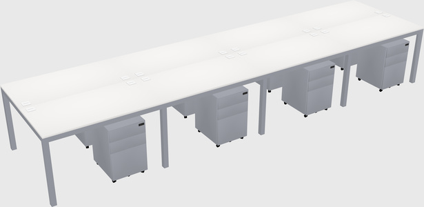Shared rectangular desk
