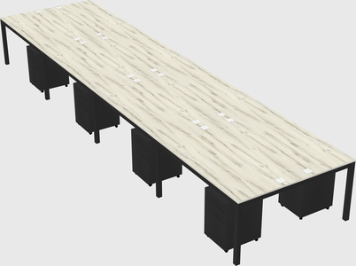 Shared rectangular desk