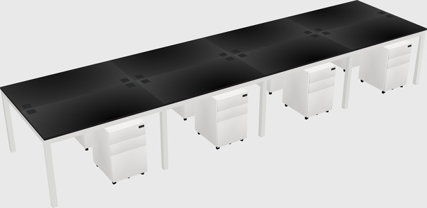 Shared Rectangular Desk