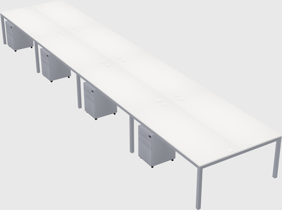 Shared rectangular desk