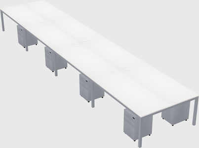 Shared rectangular desk