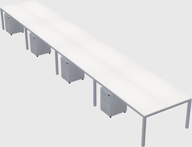 Shared rectangular desk