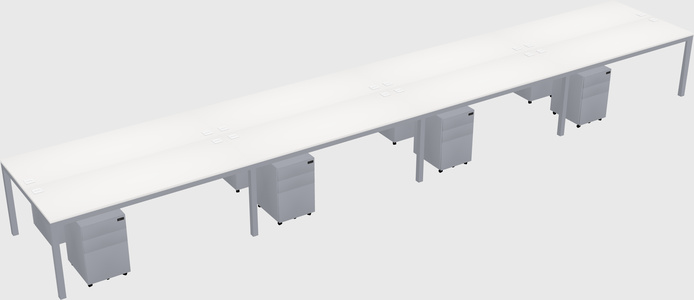 Shared rectangular desk