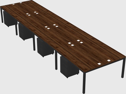 Shared rectangular desk