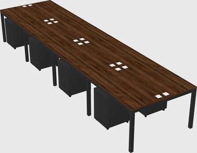Shared rectangular desk
