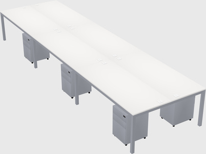 Shared rectangular desk