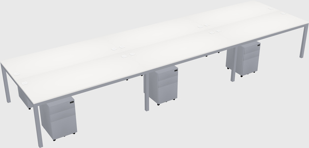 Shared rectangular desk
