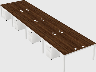 Shared rectangular desk