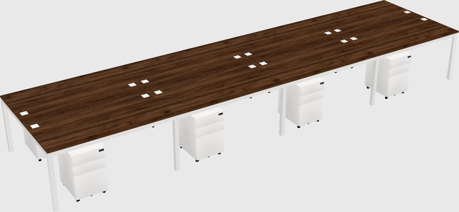 Shared rectangular desk