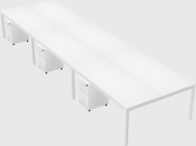 Shared rectangular desk