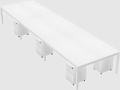 Shared rectangular desk