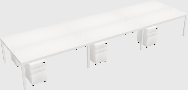 Shared rectangular desk