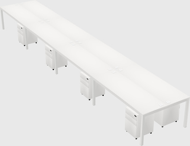 Shared rectangular desk