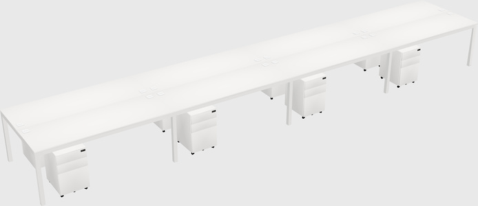 Shared rectangular desk
