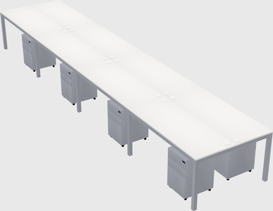 Shared rectangular desk