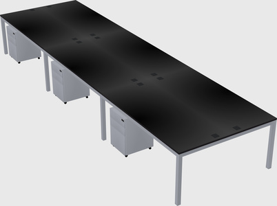 Shared rectangular desk