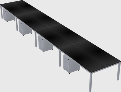 Shared rectangular desk