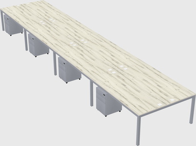 Shared rectangular desk