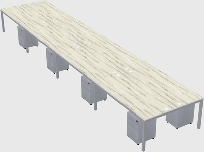 Shared rectangular desk