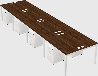 Shared rectangular desk
