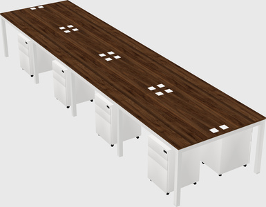 Shared rectangular desk