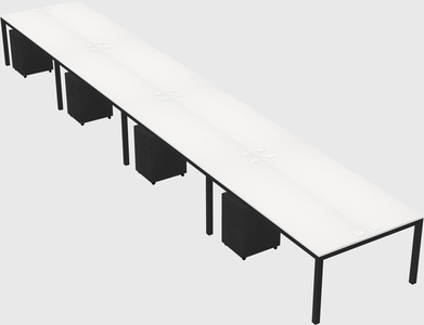 Shared rectangular desk
