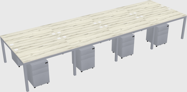 Shared rectangular desk