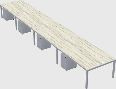 Shared rectangular desk
