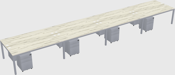 Shared rectangular desk