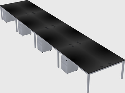 Shared rectangular desk